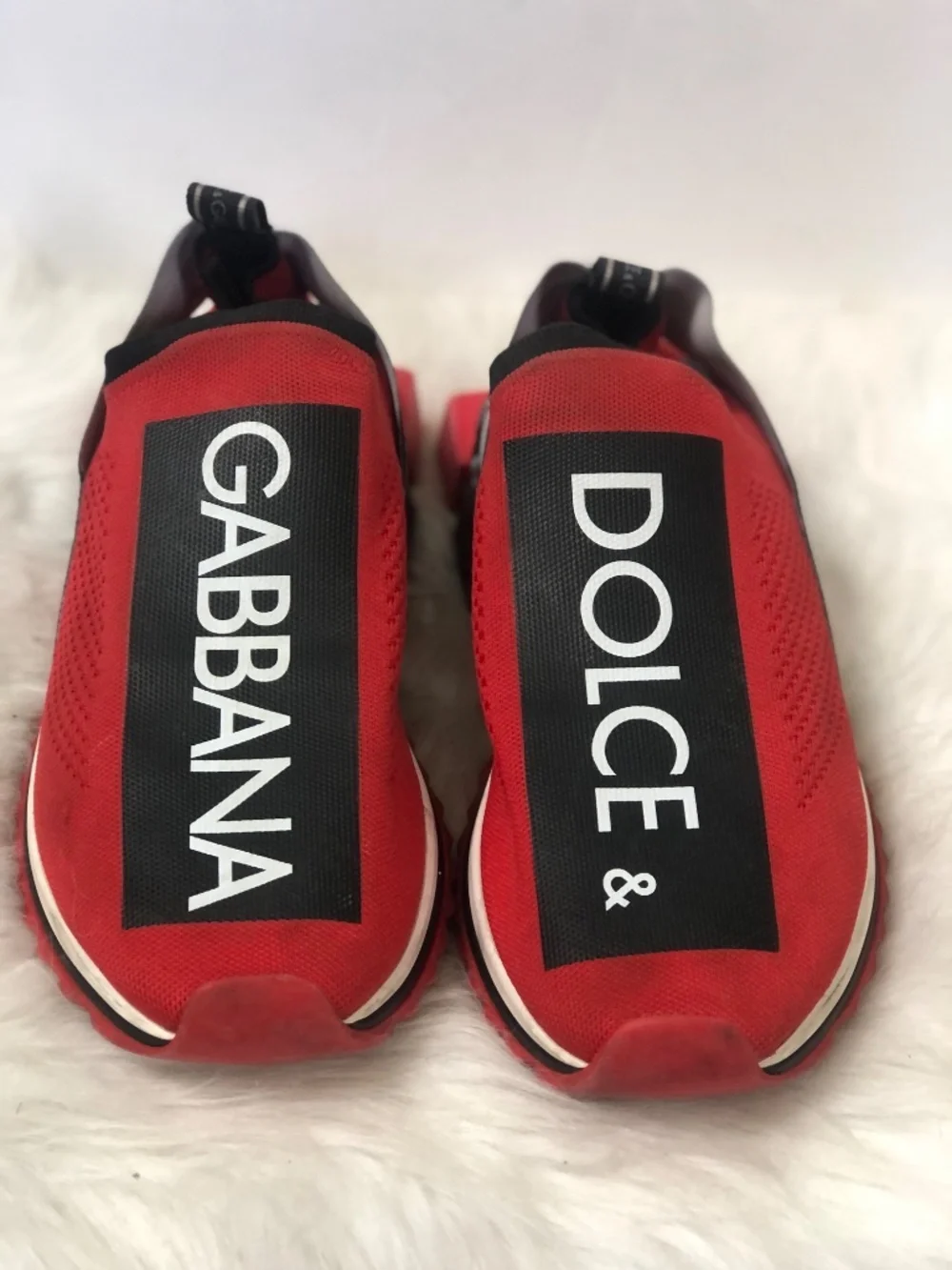 Dolce & Gabbana Men's Sorrento Melt 'Red Black' Sneakers Size 46/US 13 w/ COA